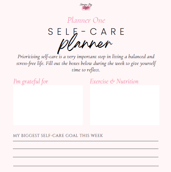 Hamper My Style Self Care Planner - Hamper My Style