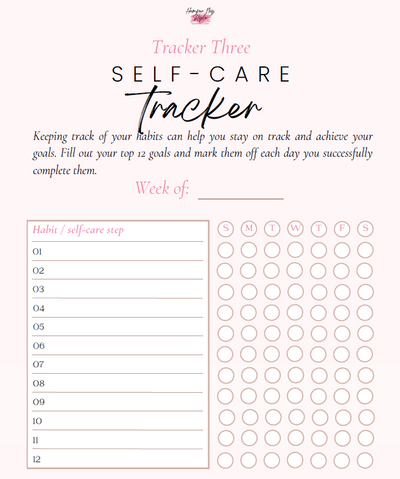 Hamper My Style Self Care Tracker - Hamper My Style