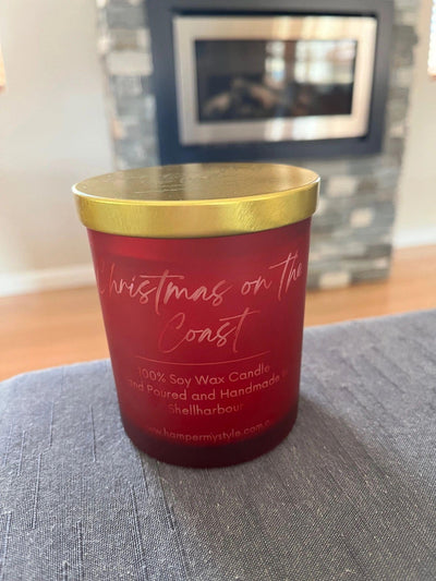 Christmas on the Coast Handmade Candle - Hand Poured in Shellharbour - Soy Wax - Hamper My Style