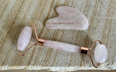 Rose Quartz Face Roller and Rose Quartz Gua Sha - Hamper My Style