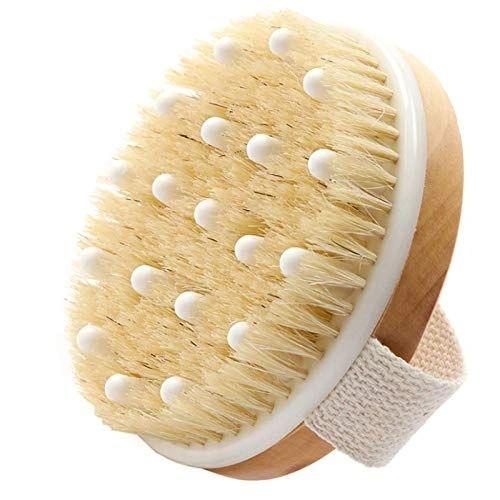 Exfoliating Brush With Soft Massage Nodules (Natural Boar Bristles) - Hamper My Style