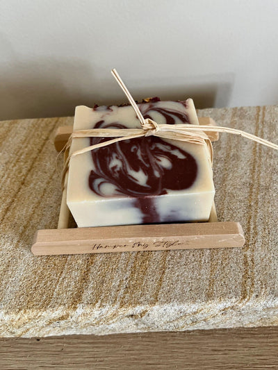 Natural, Handmade Soaps with Bamboo Soap Holder - Hamper My Style