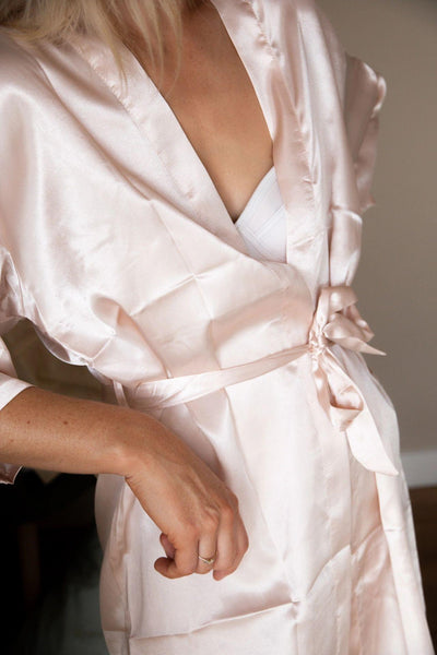 Luxury Satin Robe - Champagne - Hamper My Style